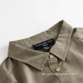 Army Green Sleeves Verstellbare Tencel Shirts